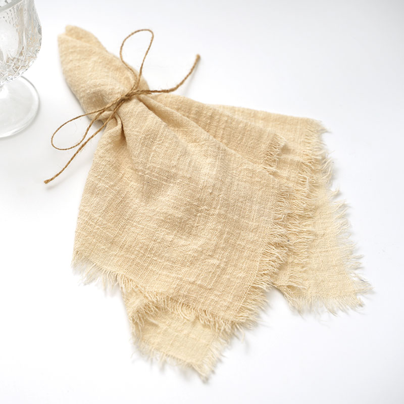 Wedding Supply Rentals - Serviette en gaze de coton 42x42cm,