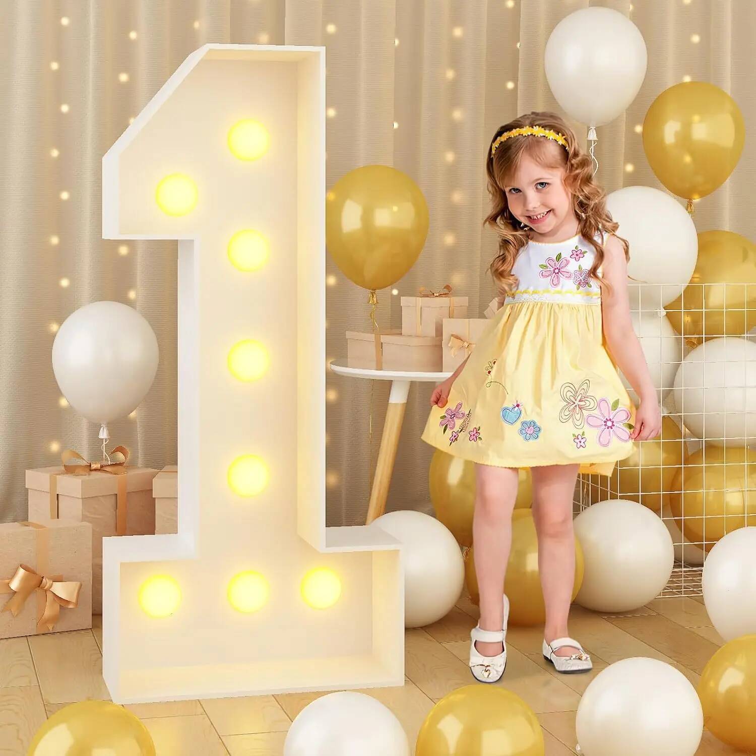 Confetti Balloon Set - Lumière LED géante en forme de