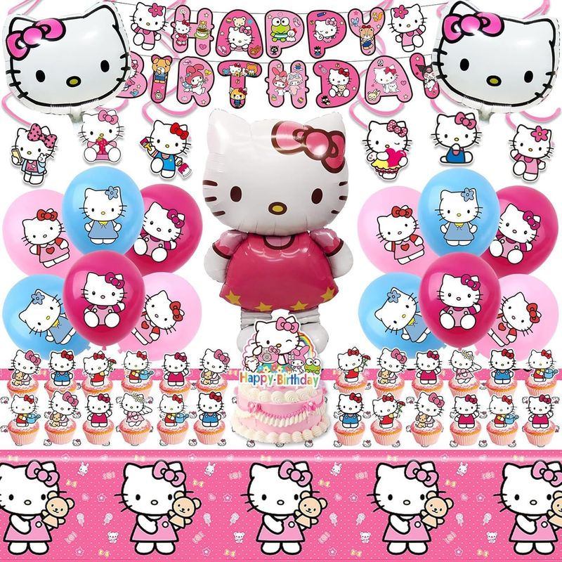Confetti Balloon Set - Décorations de fête Hello Kitty :