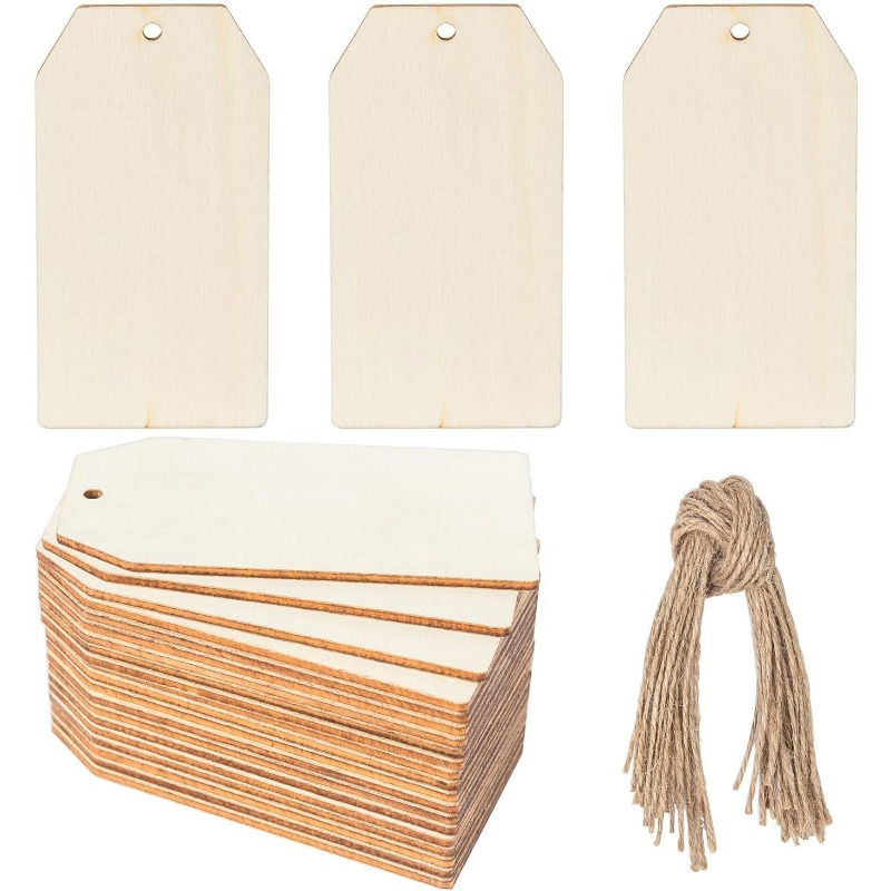 Wedding Supply Rentals - Étiquettes cadeaux en bois, étiquettes artisanales