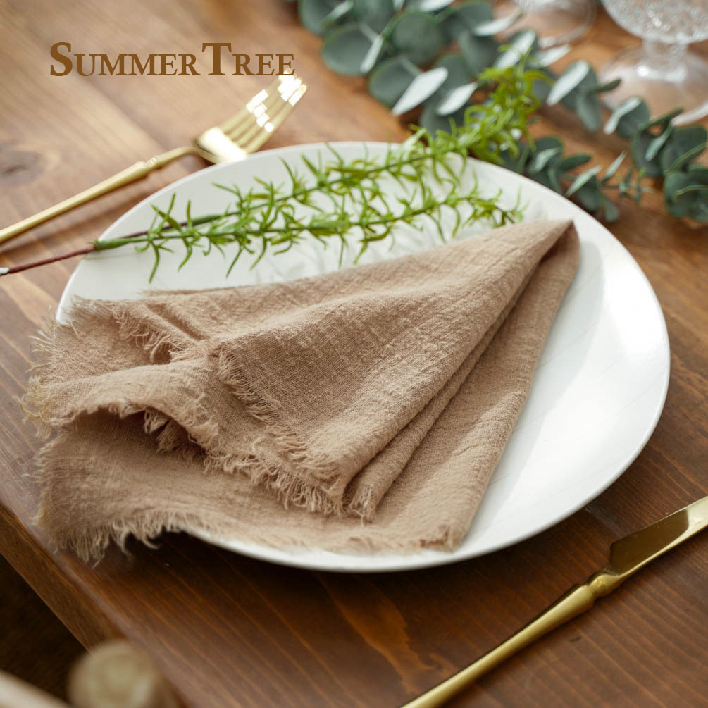 Wedding Supply Rentals - Serviettes rétro en gaze de coton,