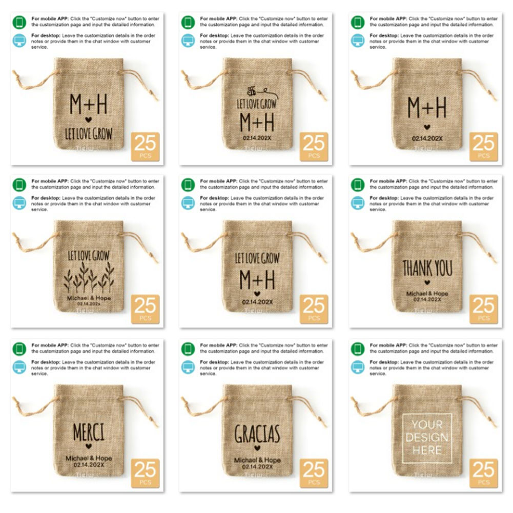 Sacs cadeaux de mariage en toi - Wedding Supply List avis et prix