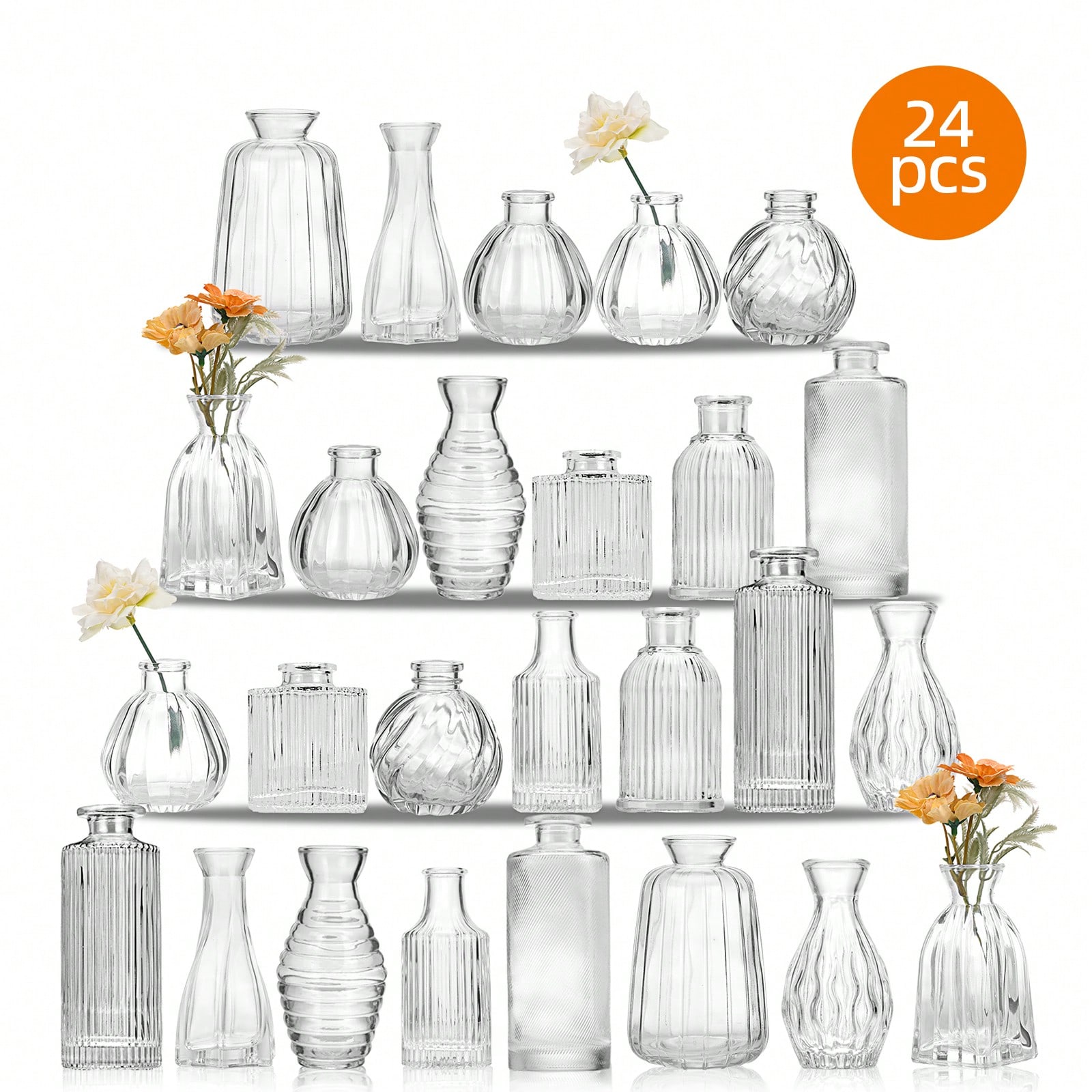 Ensemble de 18/36 vases en ver - Wedding Supply Rentals avis et prix