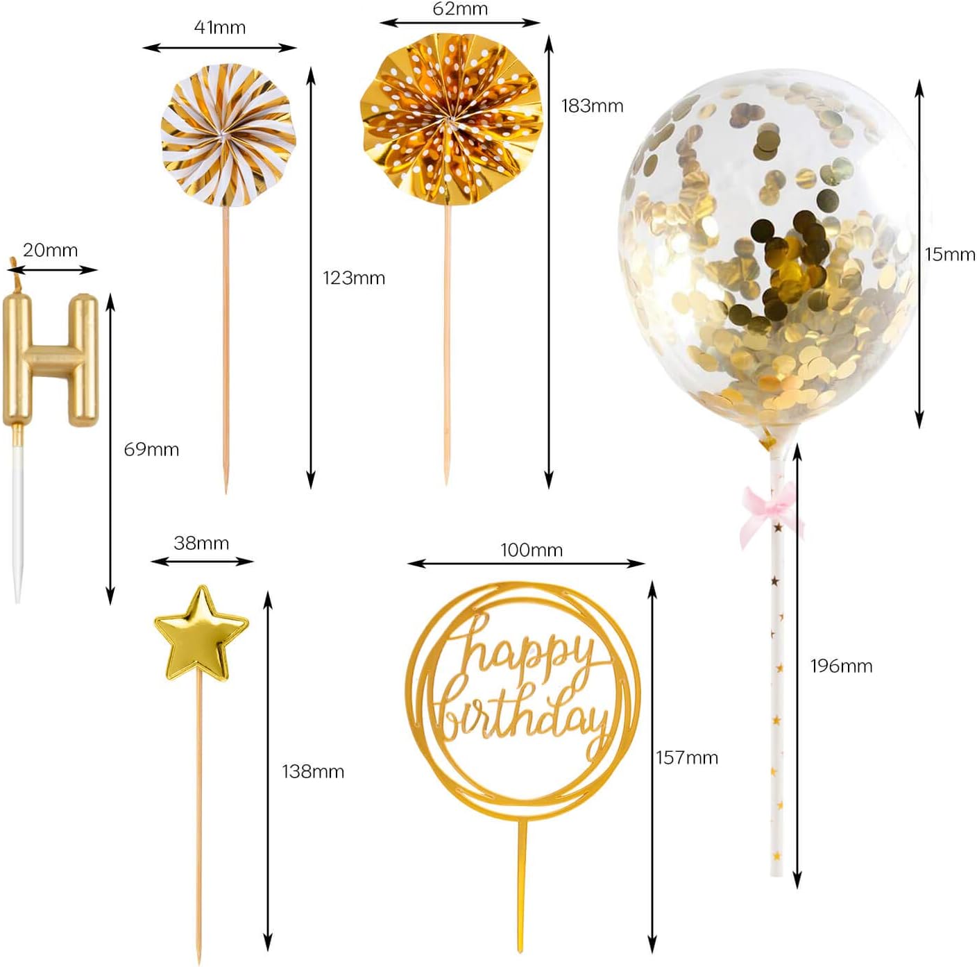 Ensemble de bougies d'annivers - Confetti Balloon Set avis et prix