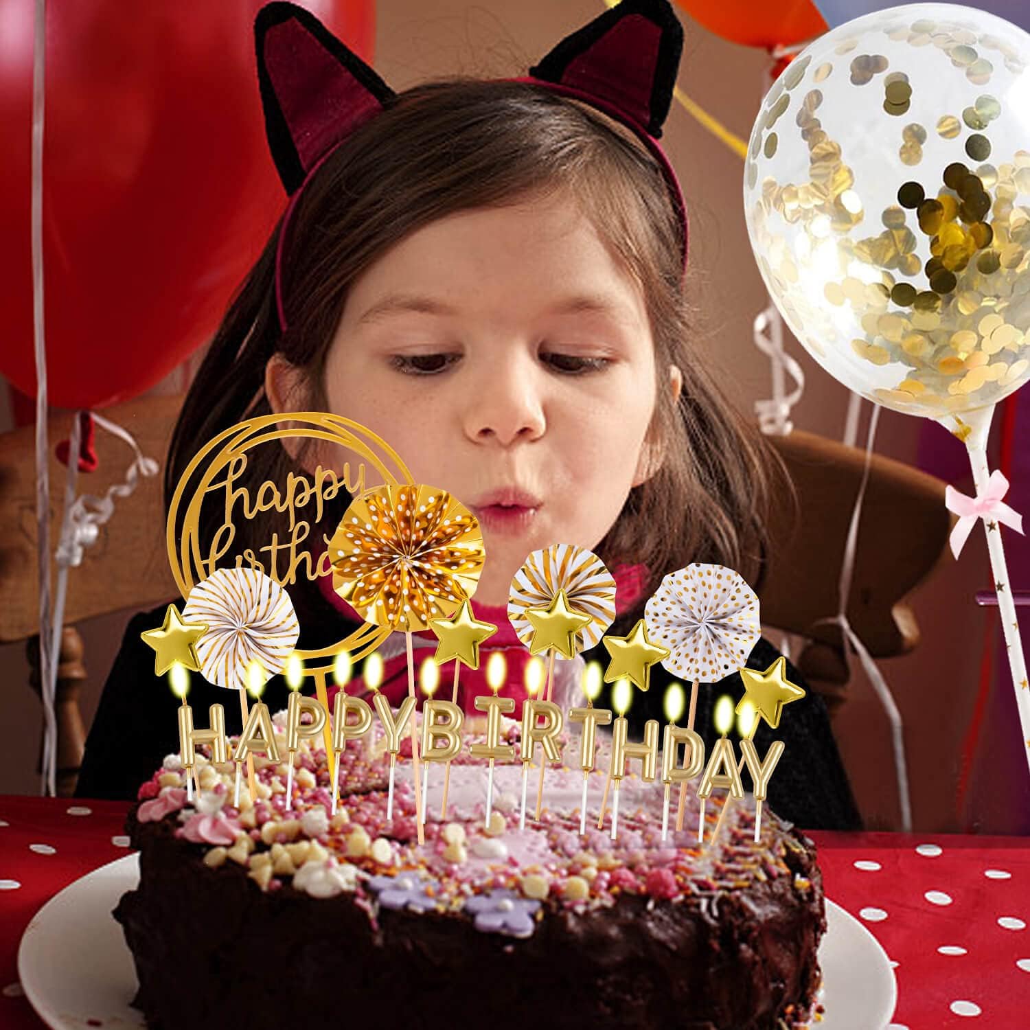 Ensemble de bougies d'annivers - Confetti Balloon Set avis et prix