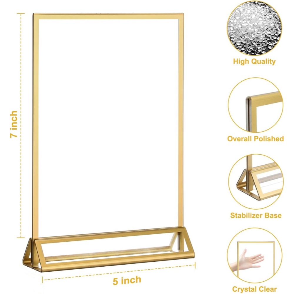 Lot de 6 supports de signalisa - Table Number Gold avis et prix