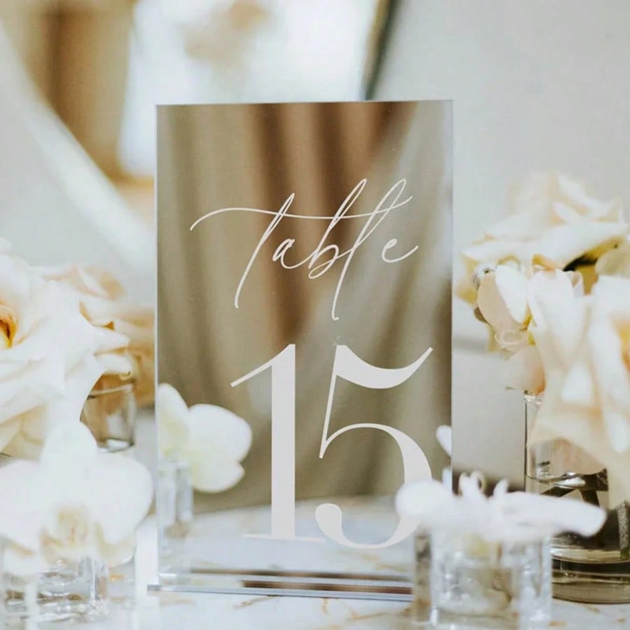 Numéros de table en acrylique  - Table Number Gold avis et prix