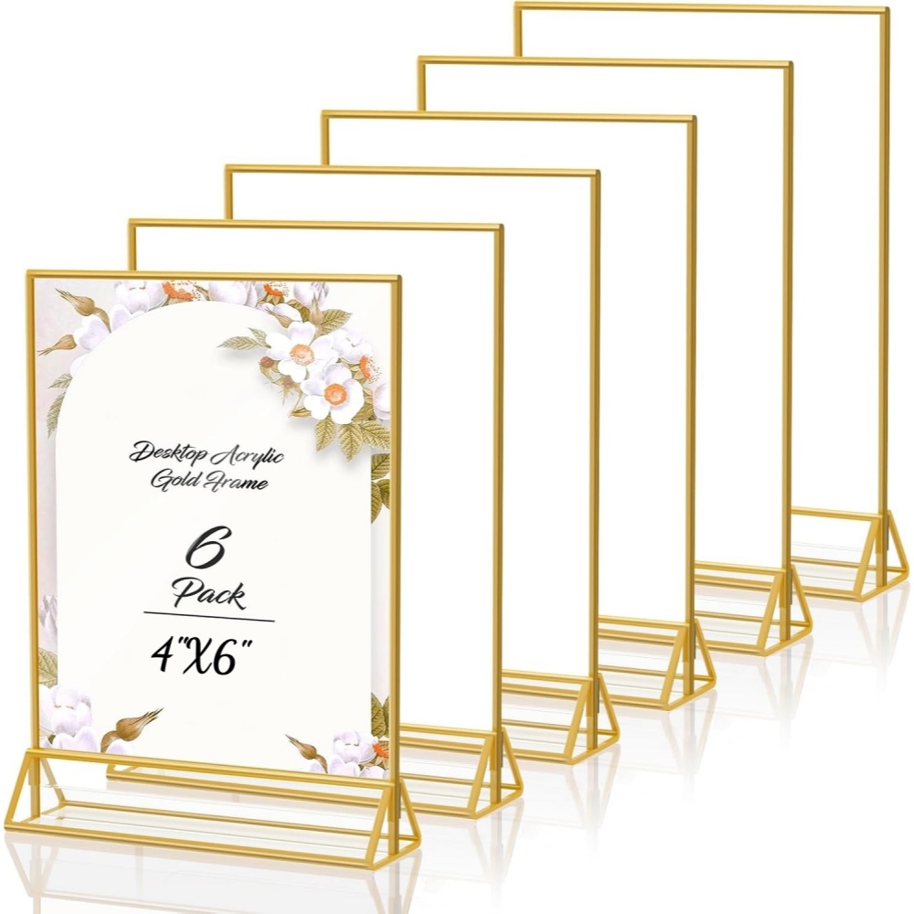 Lot de 6 supports de présentat - Table Number Gold avis et prix