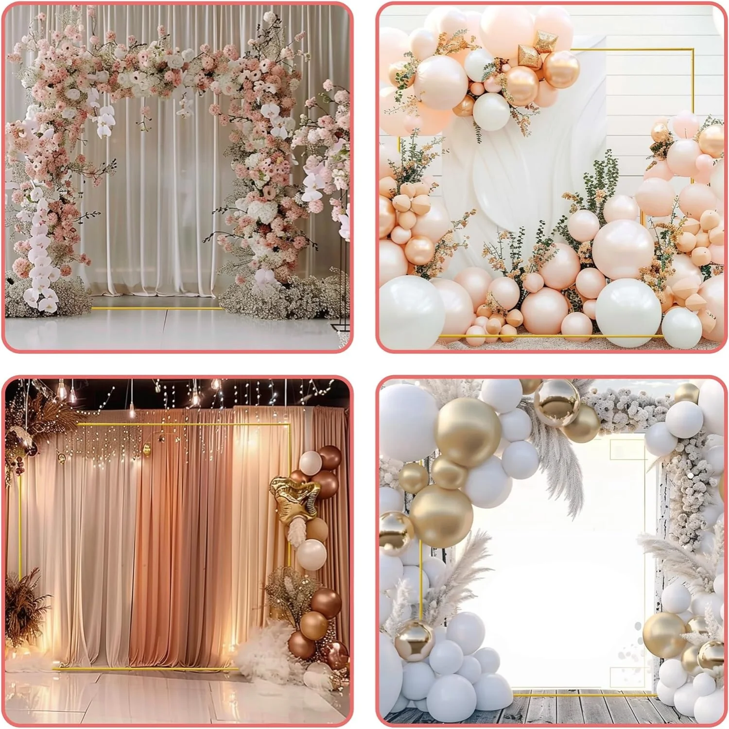 Arches de mariage dorées, supp - Confetti Balloon Set avis et prix